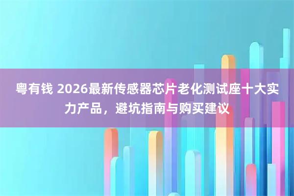 粤有钱 2026最新传感器芯片老化测试座十大实力产品，避坑指南与购买建议