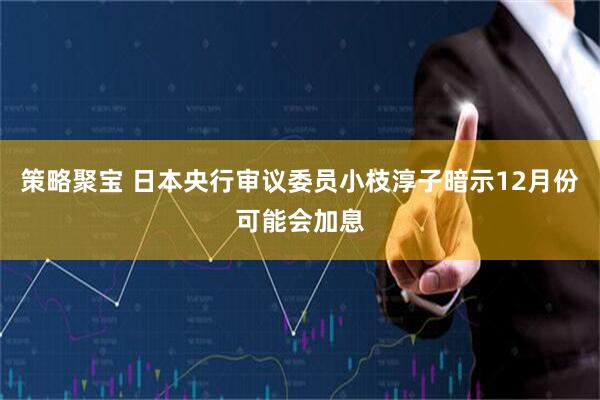 策略聚宝 日本央行审议委员小枝淳子暗示12月份可能会加息