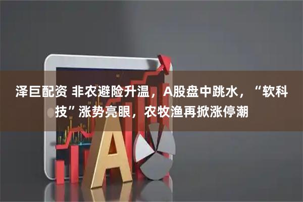 泽巨配资 非农避险升温，A股盘中跳水，“软科技”涨势亮眼，农牧渔再掀涨停潮